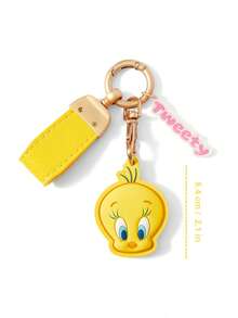 LOONEY TUNES X SHEIN Cute Cartoon Decorative Keychain, Key Cover, Bag Pendant - Yellow - View 3