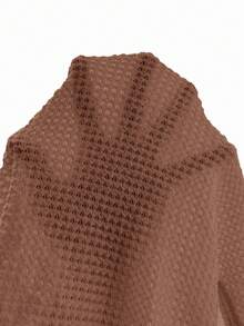Siren Gaze Casual Solid Color Round Neck T-Shirt, Versatile For Summer,Summer Top - Chocolate Brown - View 8