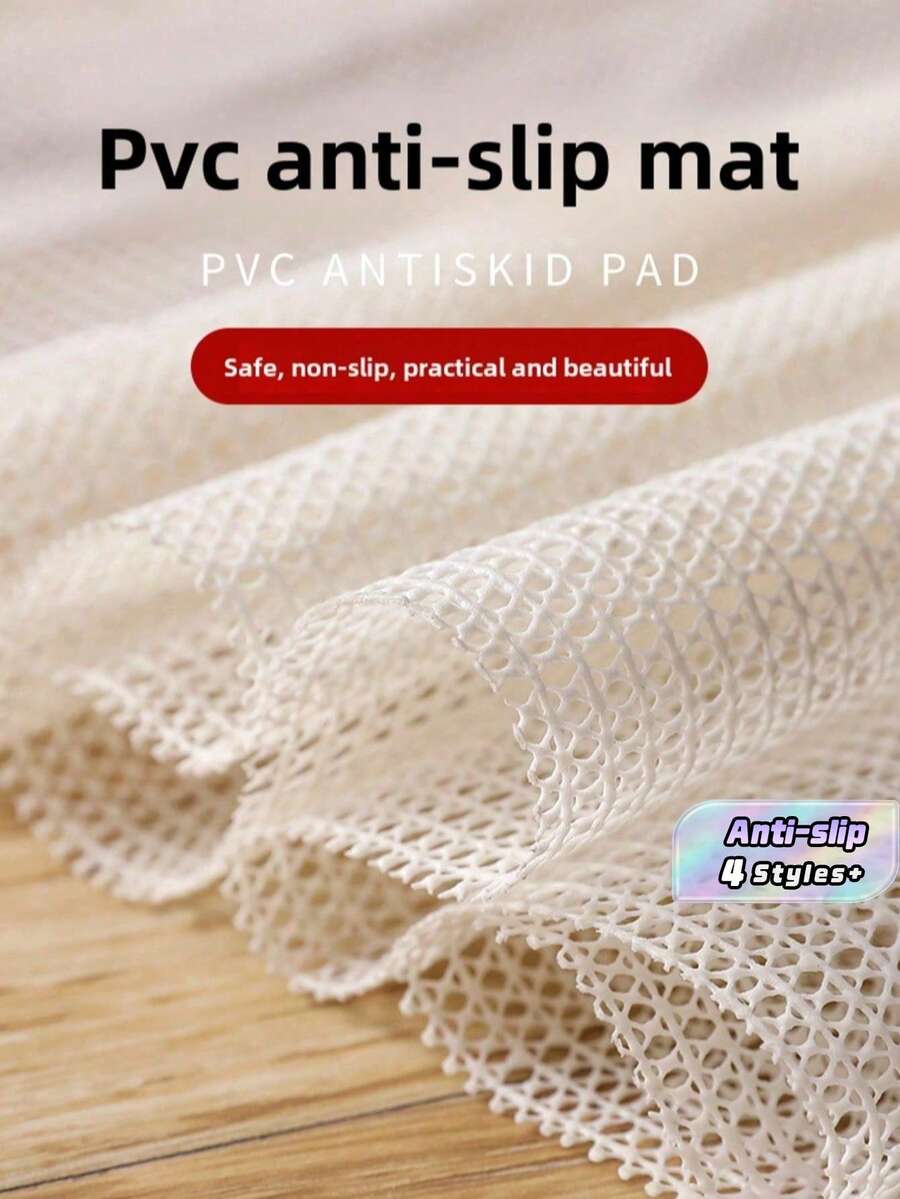 1pc Anti-Slip Rug Pad, Bedding PVC Non-Slip Mat, Multiple Sizes Available, Customizable And Trimmable Grip Mat. Versatile For Furniture Stability And Everyday Household Use - Milky - View 1