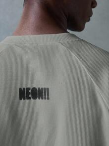 NEON BLANC 男士街头风白色针织圆领字母印花背心，适合夏季穿着 - 灰色 - 查看 8