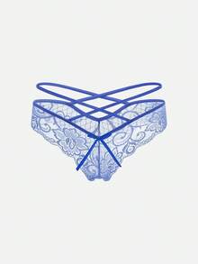5入組花邊蝴蝶裝飾前扣內褲女性內衣 - 彩色 - 查看 15
