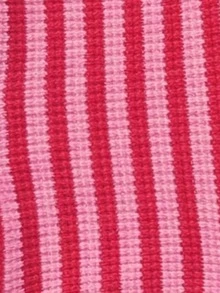 Conjunto Casual de 2 Piezas para Mujer : Top Halter con Volantes a Rayas y Pantalones Cortos - Rosa Fucsia - Ver 4