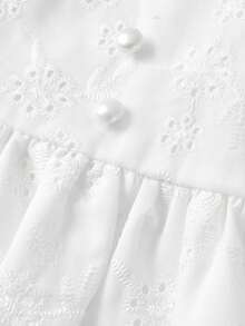 SHEIN MOD Đầm ngắn ôm sát màu trắng thêu dành cho nữ - trắng - Xem 6