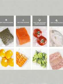 50pcs Transparent Vacuum Bags, Matte Finish Sealed Bags, Plastic Packaging Bags, Vacuum Compression Fresh Keeping Bags - Multicolor - View 7