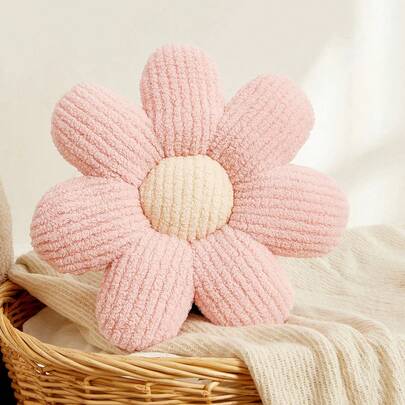 Cozy Pixies 1pc, Pink Petal Flower Throw Pillow, Home Sweet Style Cushion, Sofa Healing Decorative Throw Pillow And Seat Cushion, Can Be Used As Creative Decorative Items For Sofa Decoration And Children's Room Decoration.