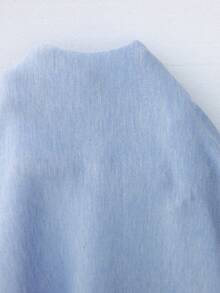 Doze Lane Áo ngủ cỡ lớn, kiểu dáng thường ngày, chất liệu cotton, nhiều màu sắc, cổ áo viền tương phản, mở phía trước, vạt áo xếp ly, tay ngắn. - Nhiều màu - Xem 7