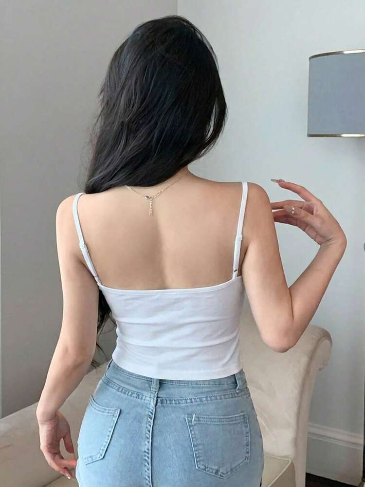 Women's Lace Patchwork Criss-Cross Camisole, Sexy
