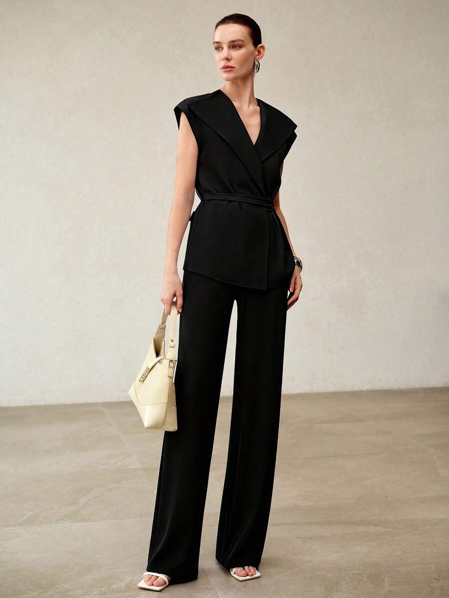 MOTF PREMIUM ÁO BLAZER NỮ THỜI TRANG CỔ MỎNG - màu đen - Xem 1