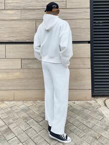 Ngobest Haus Ngobest Haus Men's Striped Print Fold Pleated Business Casual Dress Pants - White - View 2