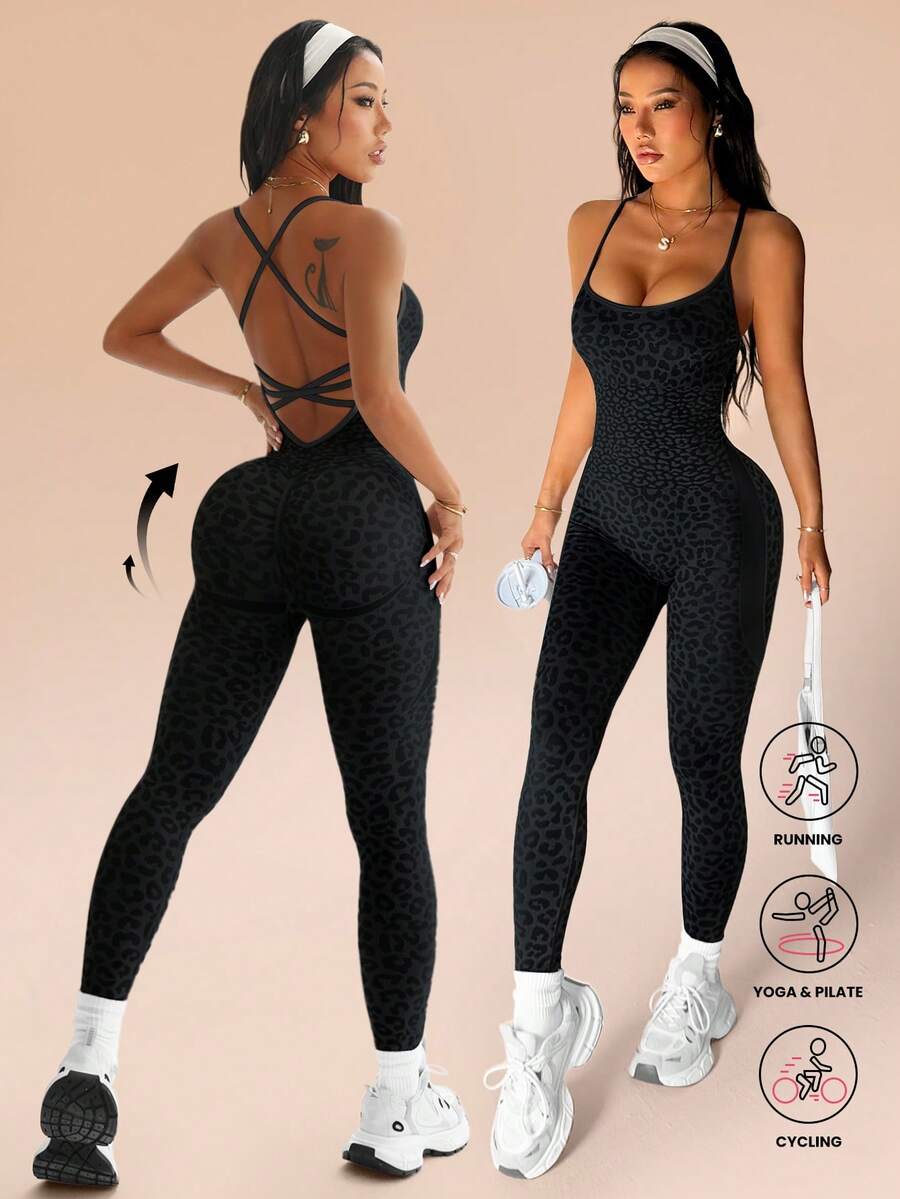 Solea Cove Solea Cove H1194 无缝灰白运动连体服