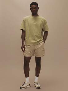 Musero Short Sleeve Oversized Graphic "Ola" T Crew Neck Shirt Spring Summer Essentials - Green - View 5