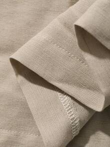 Livesso Áo vest nữ cổ đứng màu trơn, cài một hàng khuy, kiểu dáng thường ngày đa năng. - Màu Khaki - Xem 7