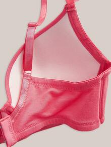 SHEIN 1pc Minimalist Style Wire-Rimmed Bra, Women - Rose Red - View 4