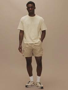Musero Oversized Crew Neck Back Graphic Tshirt Spring/Summer Essentials - Light Yellow - View 5