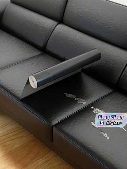 SHEIN 1 Miếng vá giả da - Miếng vá vải giả da tự dính dùng cho ghế sofa và ghế tựa, nhanh chóng vá các lỗ và vết rách, màu nâu, dễ sử dụng, sửa chữa ghế xe hơi, sửa chữa đồ nội thất, thiết kế thời trang, băng dính dễ dán
