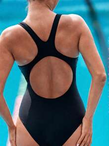 Swim Nautrix Bộ đồ bơi liền thân chuyên nghiệp dành cho nữ, thiết kế họa tiết đua xe công nghệ cao, lưng khoét sâu, thích hợp cho bơi lội và lướt sóng vào mùa xuân/hè. - Màu xanh lam - Xem 2