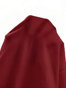 BizChic Blusa de mujer de corte ajustado con pliegues de unicolor, elegante y casual para ir al trabajo, citas, uso diario, vacaciones, Día de la Independencia, temporada de graduación, festival de música, efecto adelgazante, versátil, de alta gama, para verano, eventos sociales, fiestas, salidas, playa, oficina, estilo francés vintage, minimalista y fresco - Burdeos - Ver 8