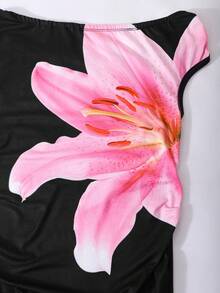 SHEIN Sparklyn 夏季女童无袖长裙，色彩缤纷的水果印花，充满活力，修身剪裁，侧开衩下摆，非常适合外出和拍照！ - 彩色 - 查看 4