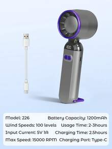 Teckwe 1200mAh Lithium Battery, ABS, Type-C - Handheld - View 6