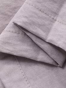 DAZY Bas de pyjama capri à jambes larges avec imprimé rétro pour femmes, convient pour les vacances à la plage - Mauve - Voir 9