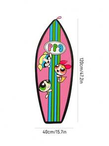 THE POWERPUFF GIRLS X SHEIN 1 Piece Special-Shaped LOGO Decorative Carpet - 1PC - View 3
