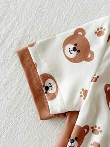 SHEIN Playful Pals Bộ 4 món áo thun cổ tròn in hình khủng long dễ thương cho bé trai sơ sinh, kiểu dáng thường ngày, thoải mái, dễ mặc, tay ngắn, thích hợp cho mùa xuân và hè, mặc hàng ngày và đi chơi. - Nhiều màu - Xem 8