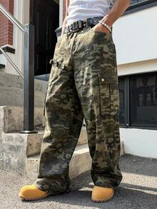 Manfinity EMRG Unisex American Camouflage Cargo Jeans - Multicolor - View 6