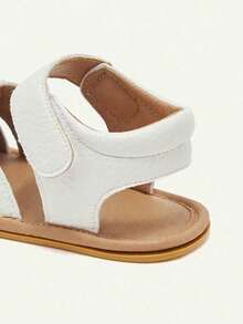 Cozy Pixies Một đôi giày búp bê màu trắng dễ thương kiểu công chúa, đơn giản, in hình dâu tây, đế mềm chống trơn trượt, thích hợp cho bé sơ sinh. - trắng - Xem 6