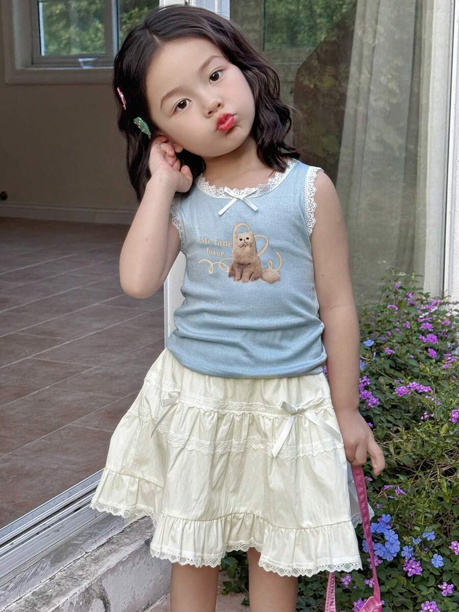 Dazy Kids Young Girl Fall Clothes 2Pcs Set For Easter - Blue - View 1
