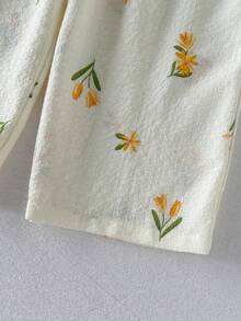 Cozy Pixies Conjunto de 2 piezas para bebé niña con top sin mangas de cuello redondo con volantes y pantalones de cintura elástica de unicolor - Amarillo - Ver 5