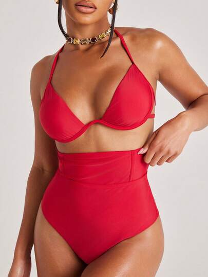 NYA SZN Bikiniset in effen kleur voor een strandvakantie