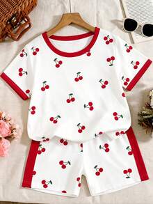 Spring And Summer Tween Girls Casual Fashion Creative Personalized High-End Refreshing Leopard Print Patchwork Graphic Letter Print Relaxed Back-To-School - Multicolor - View 5