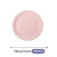 Juego desechable de platos, servilletas y vasos de color rosa pálido con pétalos, sirve para 20 invitados. Este conjunto de suministros desechables para fiestas (que incluye platos, servilletas y vasos) es perfecto para fiestas de cumpleaños, bodas y picnics familiares. - Ver 7
