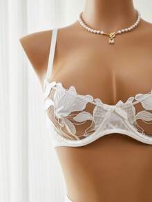 Esselle Bộ 5 món đồ lót gợi cảm cho nữ - trắng - Xem 3