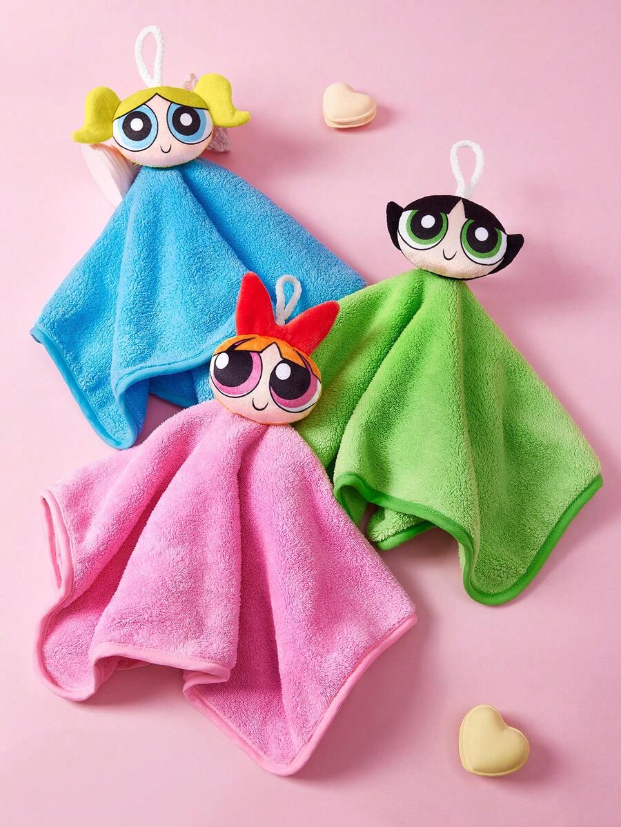 JAWS THE POWERPUFF GIRLS X SHEIN Khăn tay treo hoạt hình 3D - Nhiều màu - Xem 1