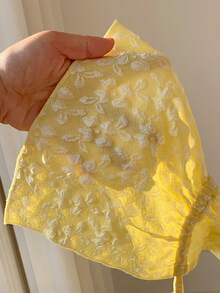 Comfortcana Bộ đồ nữ gồm áo cổ yếm xếp ly và quần ống rộng chất liệu jacquard, kiểu dáng thường ngày. - Màu Khaki - Xem 8