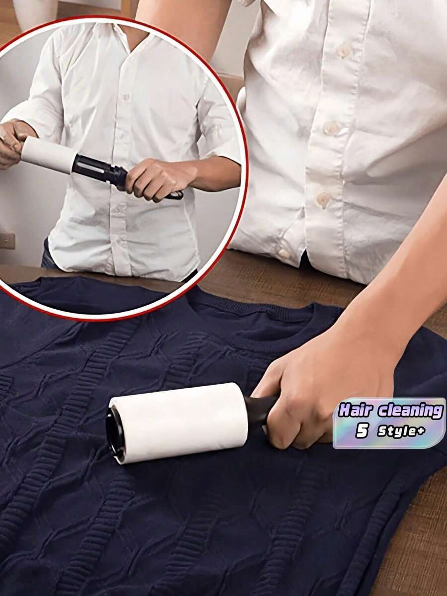 粘性粘毛滚筒套装 家用宠物毛发去除器 可重复使用织物绒毛刷 适用于衣物、地毯、沙发清洁 洗衣必备家居清洁工具 收纳整理器 大宗批发 - 美國手柄 - 查看 1