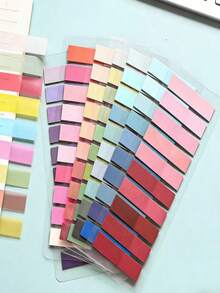 1PC 200 Sheets Per Pad Gradient Multicolor Bright Sticky Notes Tabs For Office School Document Classification Notebook Marking Page Annotation Planner Essential - Multicolor - View 5