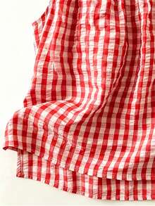 Linhara Spring/Summer New Vacation Casual Style Pattern Plus Size Women's Sleeveless Tank Top - Red - View 3