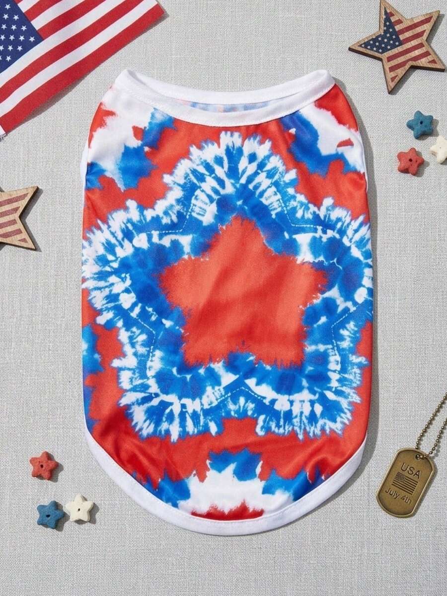 Petsin Independence Day Star-Stripe Flag Pet Vest - 1 Piece - Multicolor - View 1