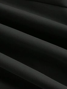 SHEIN Essnce 女款時尚優雅現代休閒純色彈性腰長裙 寬腿泡泡裙 彈性腰休閒長裙 百褶寬鬆舒適 時尚優雅泡泡裙 花苞裙襬/荷葉邊/生日穿搭/泡泡裙 冬季派對黑色 - 黑色 - 查看 4