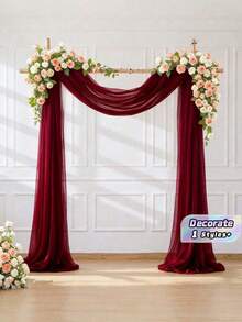 300*75cmSemi-Transparent Arch Curtain Fabric For Party Ceiling, Wedding Arch, Reception Area Decor - multicolor - View 1