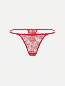 5 件/包性感蕾丝女士丁字裤，透气舒适内衣，女士内衣 - 彩色 - 查看 9