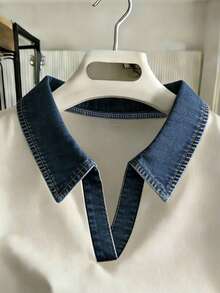 Camiseta de mujer casual y versátil con cuello polo y mangas cortas en bloques de color, regalo para ella / regalo de vacaciones - Multicolor 6 - Ver 10