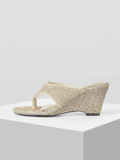 Mnmlis Giày sandal đế xuồng cao gót dành cho nữ