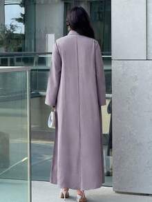 Al Najma 女士土耳其长款连衣裙和阿拉伯传统长袍 - 淺灰紫 - 查看 7