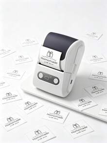 Teckwe 1-Pack Portable Mini Thermal Label Printer & Paper Bluetooth Portable Home Receipt Printer Ink-Free Thermal Printing Create Labels Anytime And Anywhere A Thoughtful Gift For Family And Friends 1200mAh Battery - Multicolor - View 6