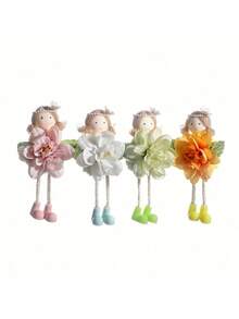 6.7 Inch Floral Angel Fairy Decor, Pastel Easter Fairy Hanging Ornament, Floral Angel Wing Fairy Tree Decoration, Suitable For Home, Spring, Birthday, Easter Party - multicolor - View 9