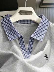 Resyla Áo thun nữ tay ngắn cổ polo thêu hình kỳ lân, kiểu dáng thường ngày, thích hợp mặc mùa hè. - Nhiều màu - Xem 3