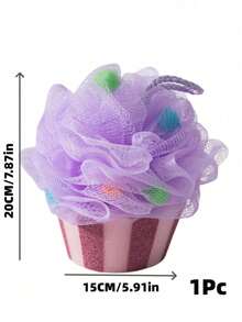 Zazumi 1Pc/4Pcs Bath Ball For Bathing, Scrubbing, Foaming, Home Bathroom Washing, Cute Cartoon Girl Style, Soft And Durable, Not Easy To Fall Apart, Popular Rainbow-Shaped Bubble Bath Sponge - Multicolor - View 10